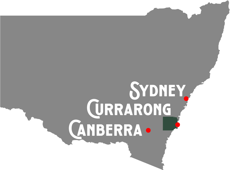 Where is Currarong on a map of New South Wales